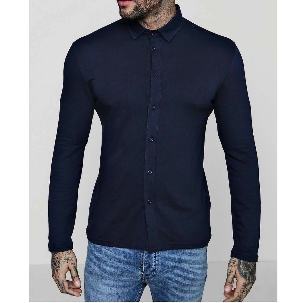 Boohoo Man Muscle Fit Jersey Shirt